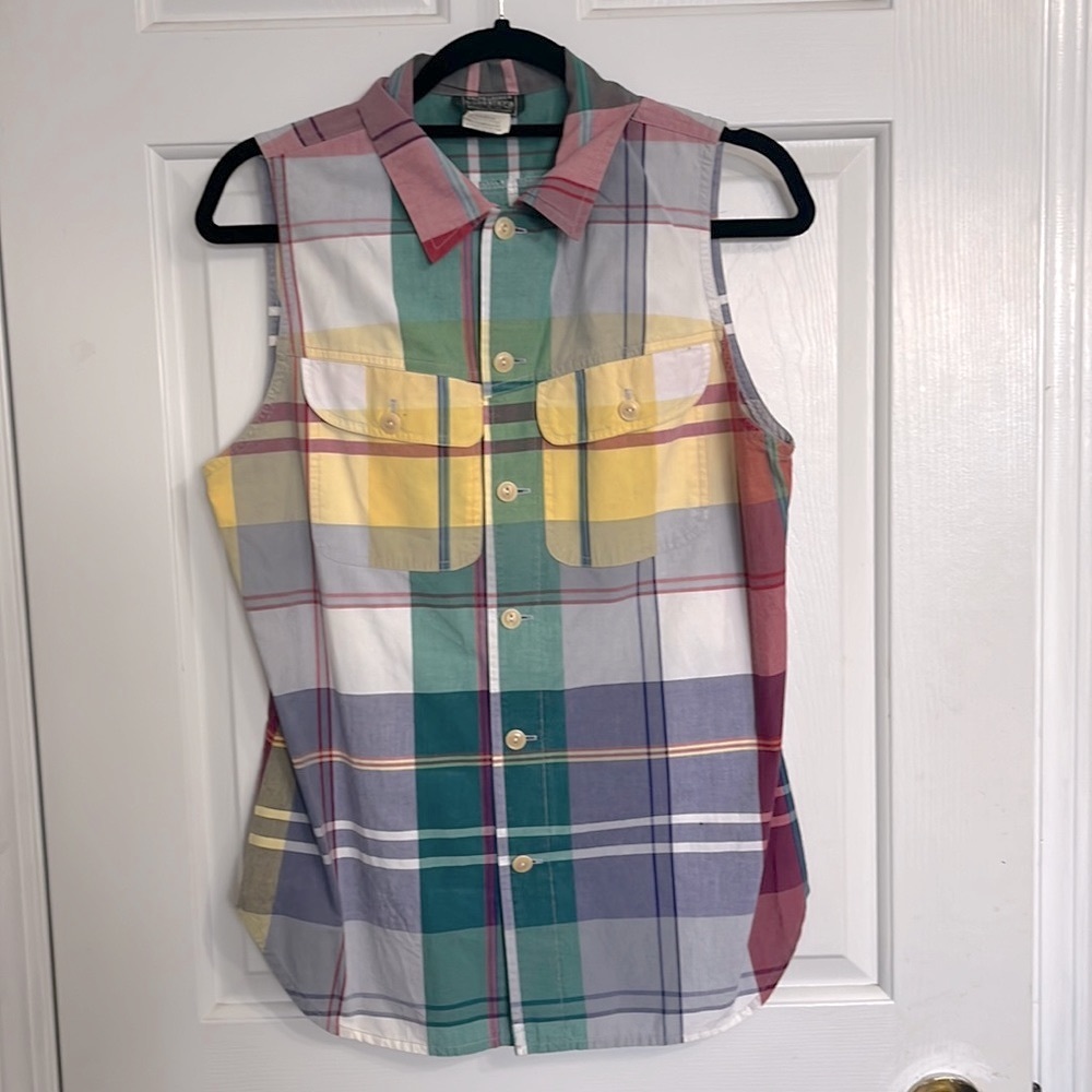 Western style vest shirt button down top